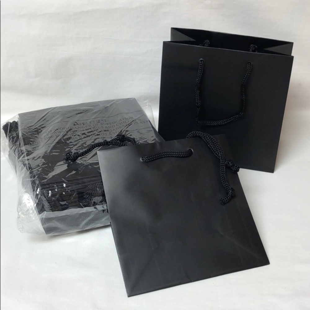 New 20 Pack of Small Black Gift Bags